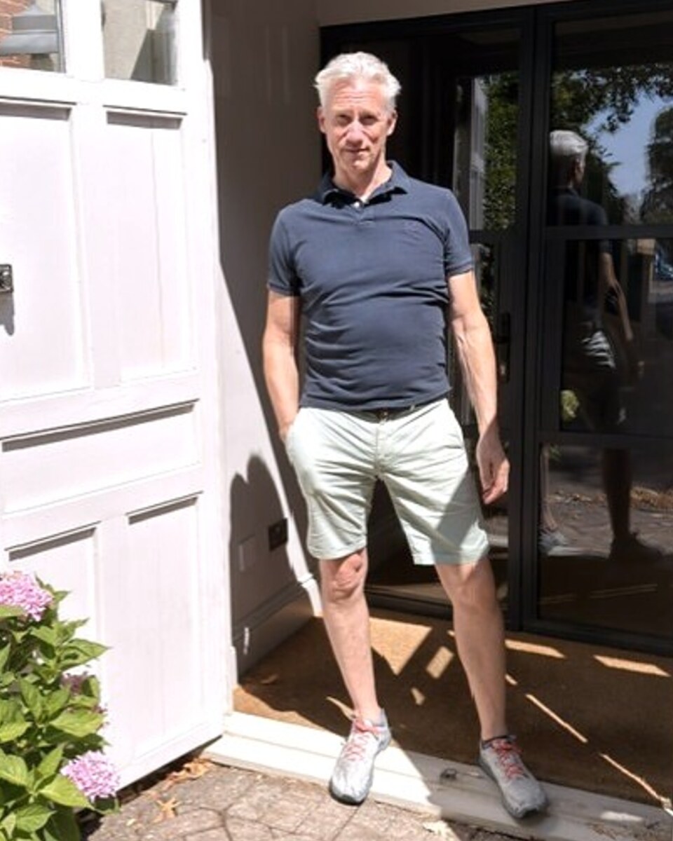 Andy Hemming at the front door of Porch House Clinic